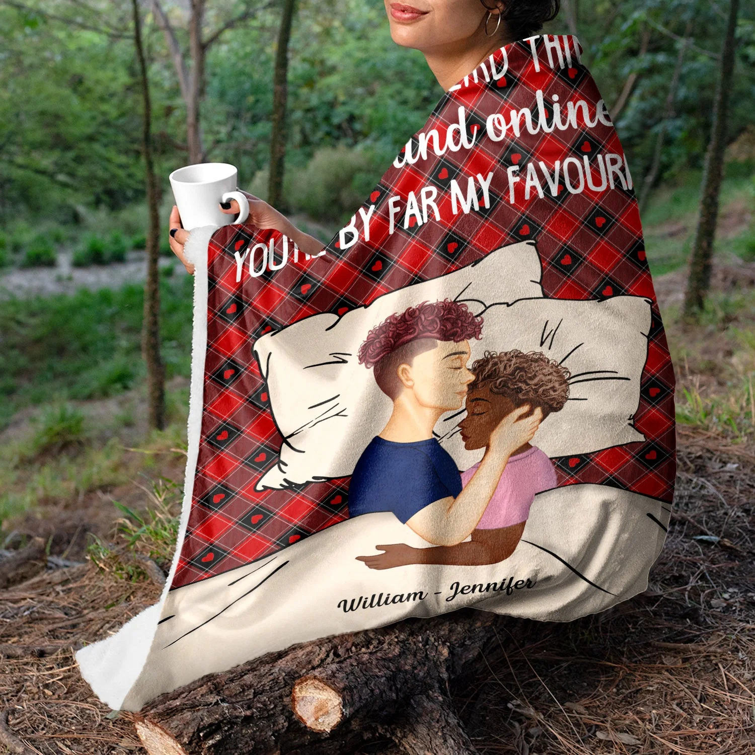 Couple You Are My Favorite By Far - Gift For Couples - Personalized Fleece Blanket - Image 3