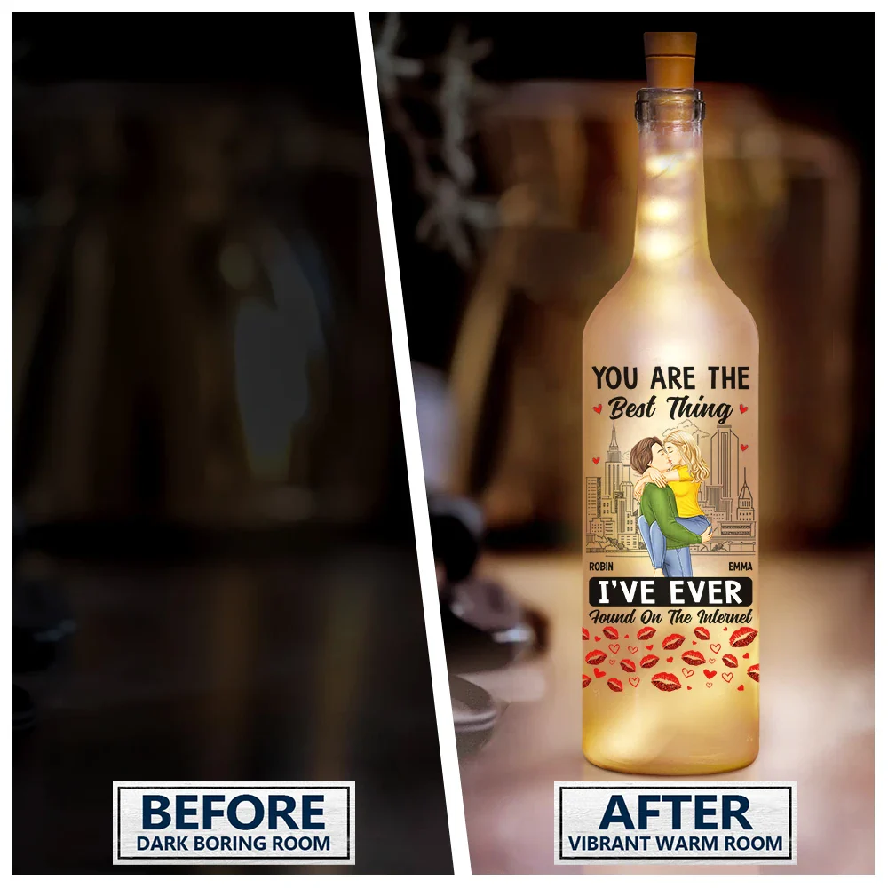 Couple You Are The Best Thing - Personalized Bottle Light - Image 3