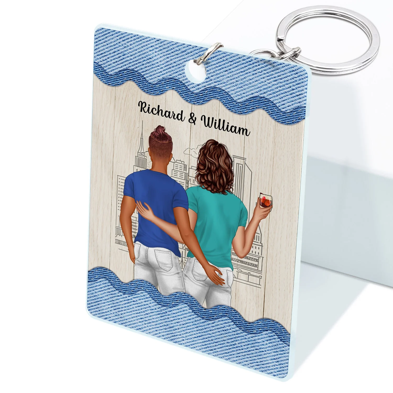 Couple You're The Only One I Want To Annoy - Gift For Couple - Personalized Custom Rectangle Acrylic Keychain - Image 2