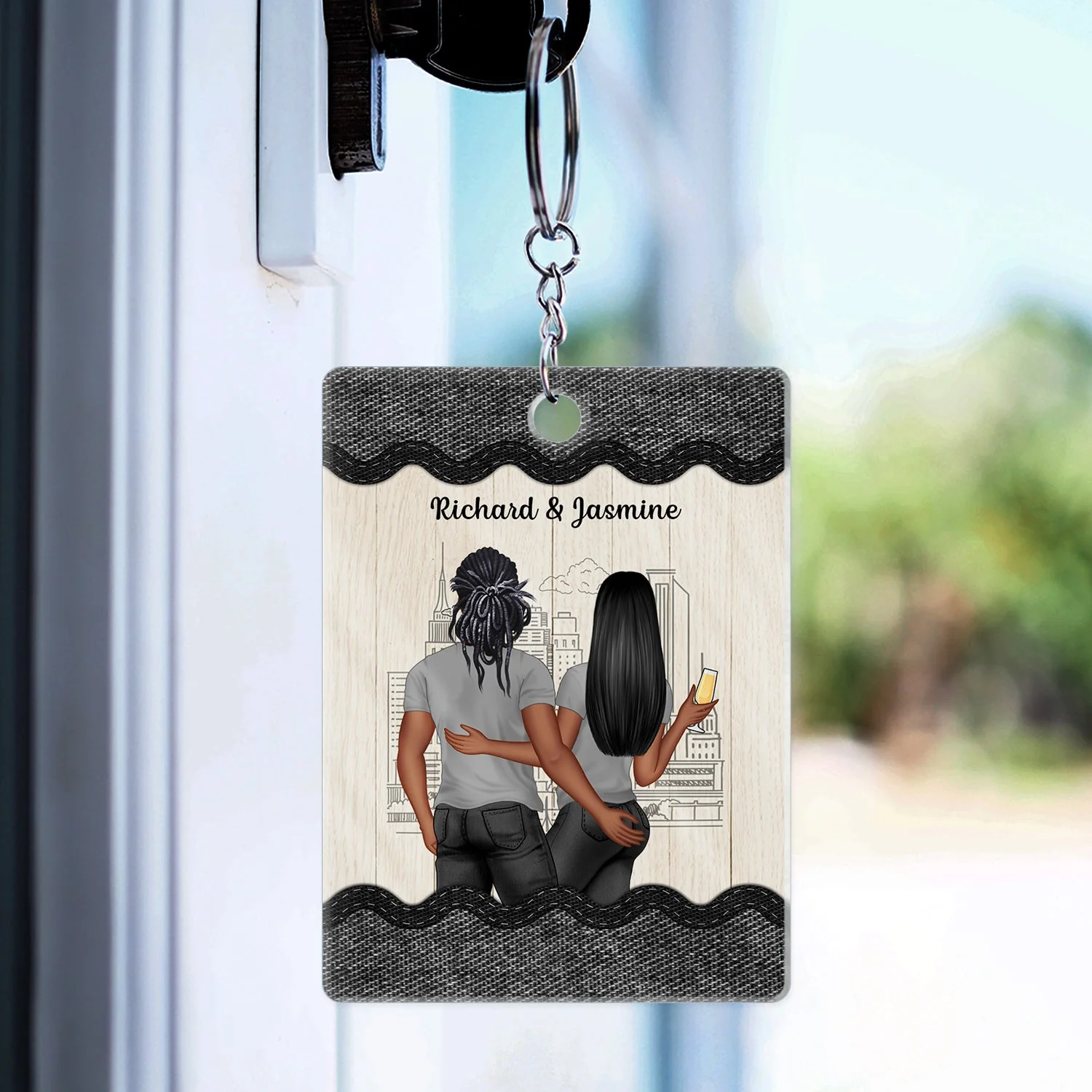 Couple You're The Only One I Want To Annoy - Gift For Couple - Personalized Custom Rectangle Acrylic Keychain - Image 3