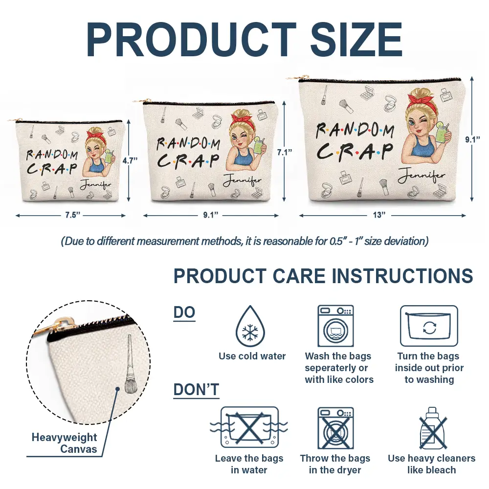 Crap Bag - Personalized Cosmetic Bag - Image 6