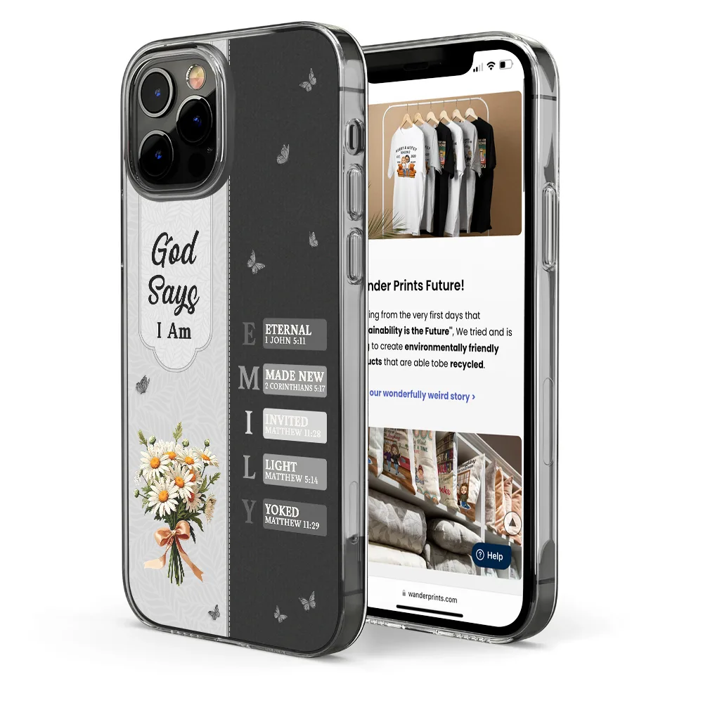 Created With A Purpose Birth Month Flower - Personalized Clear Phone Case - Image 4