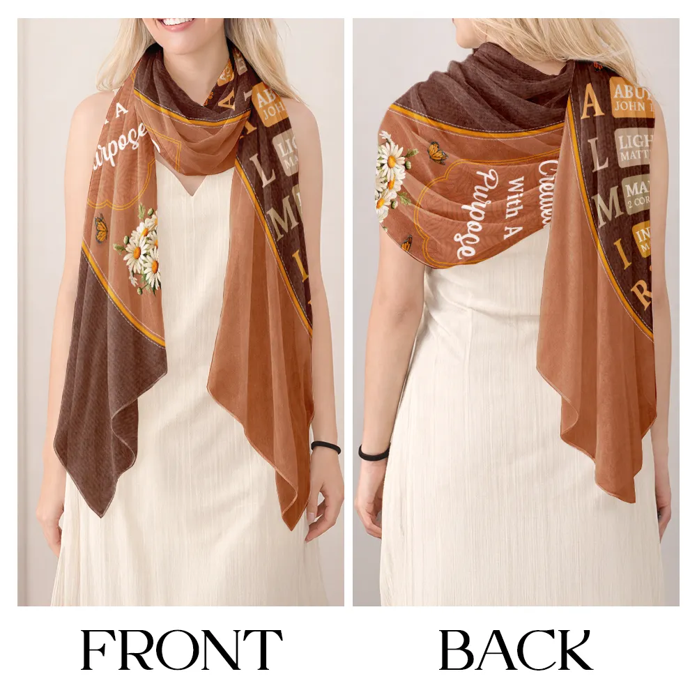 Created With A Purpose Birth Month Flower - Personalized Lightweight Soft Shawl - Image 4