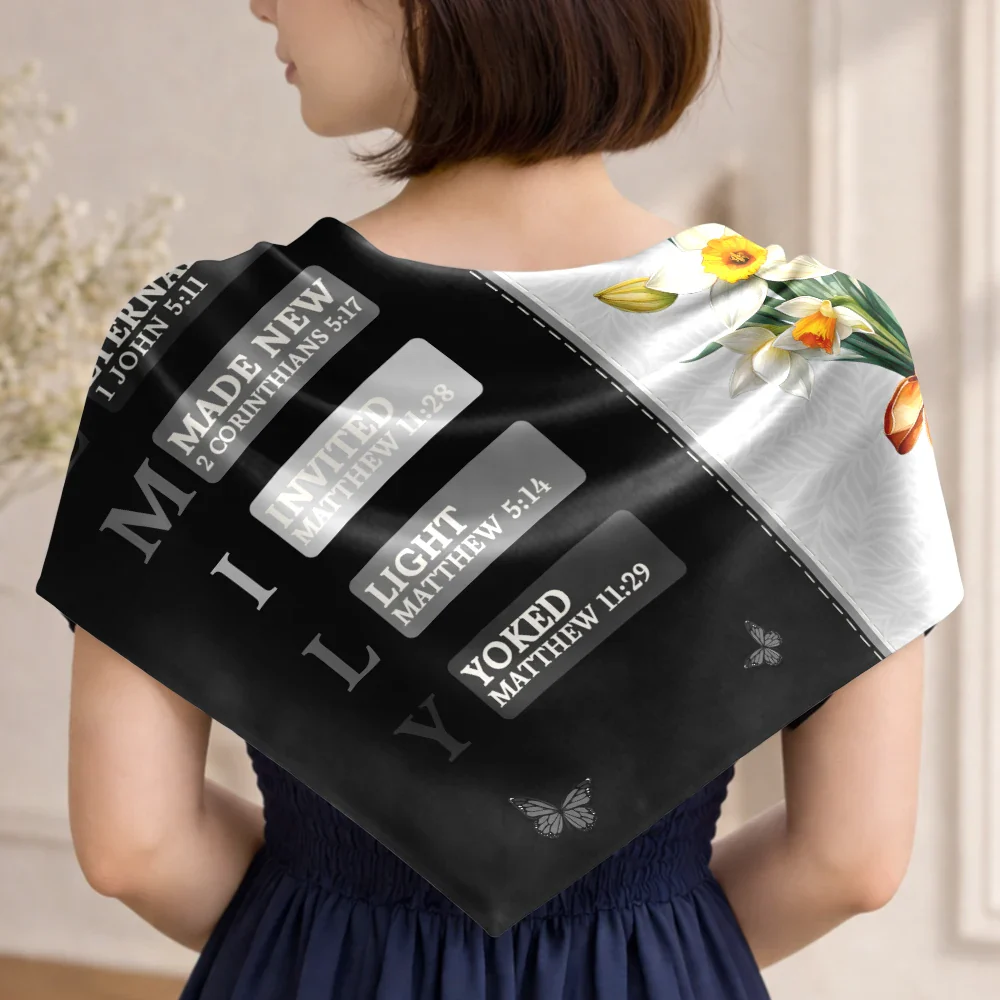 Created With A Purpose Birth Month Flower - Personalized Scarf - Image 5