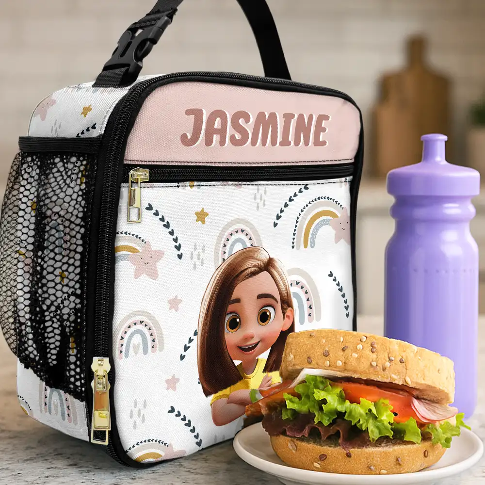 Crossed Arms Kid With Name - Personalized Kids Lunch Bag - Image 3