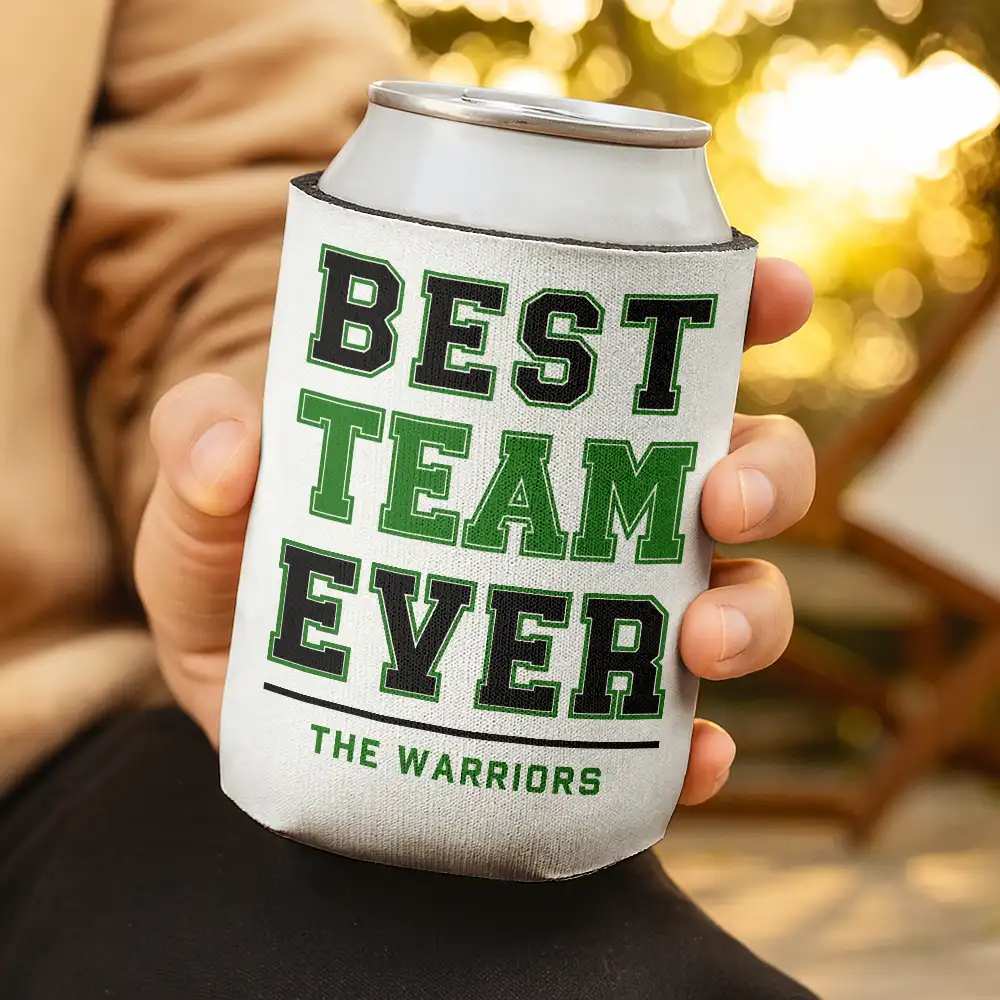 Crossword Best Team Ever Scrabble Name - Personalized Can Cooler Sleeve - Image 3
