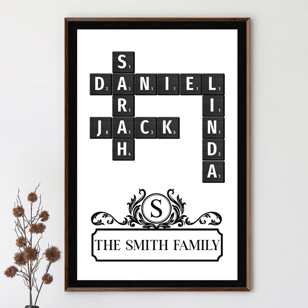 Crossword Family Art - Personalized Poster - Image 4