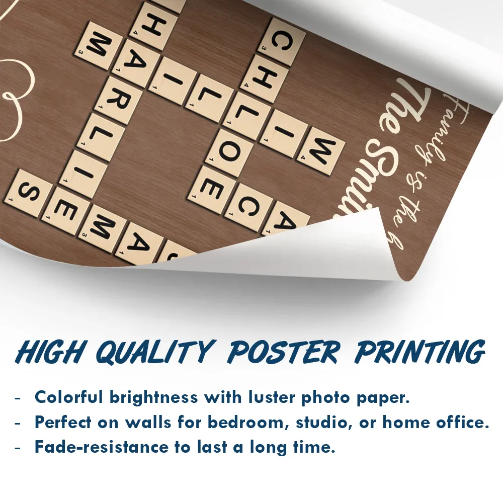 Crossword Family Is The Heart Of A Home - Personalized Poster - Image 6