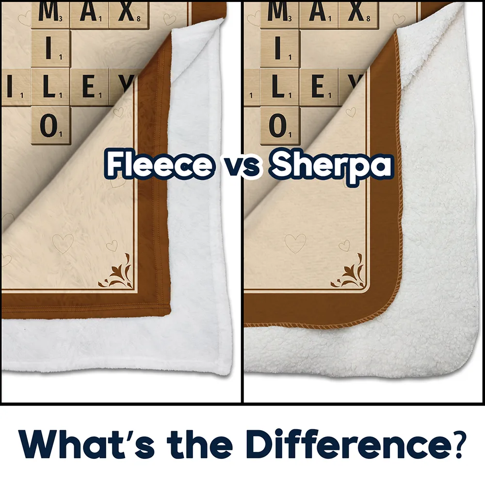 Crossword Grandkids Make Life Grand - Personalized Fleece Blanket, Sherpa Blanket - Image 4