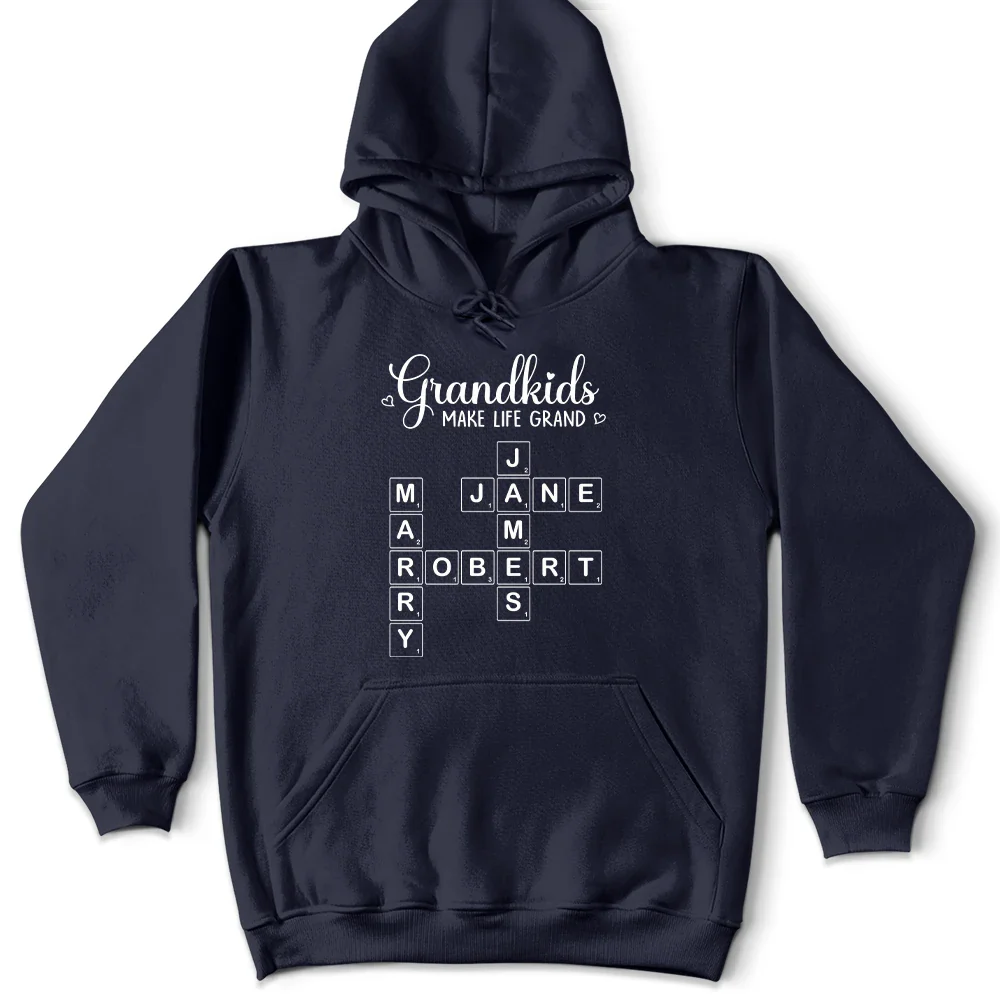 Crossword Grandkids Make Life Grand - Personalized T Shirt - Image 6