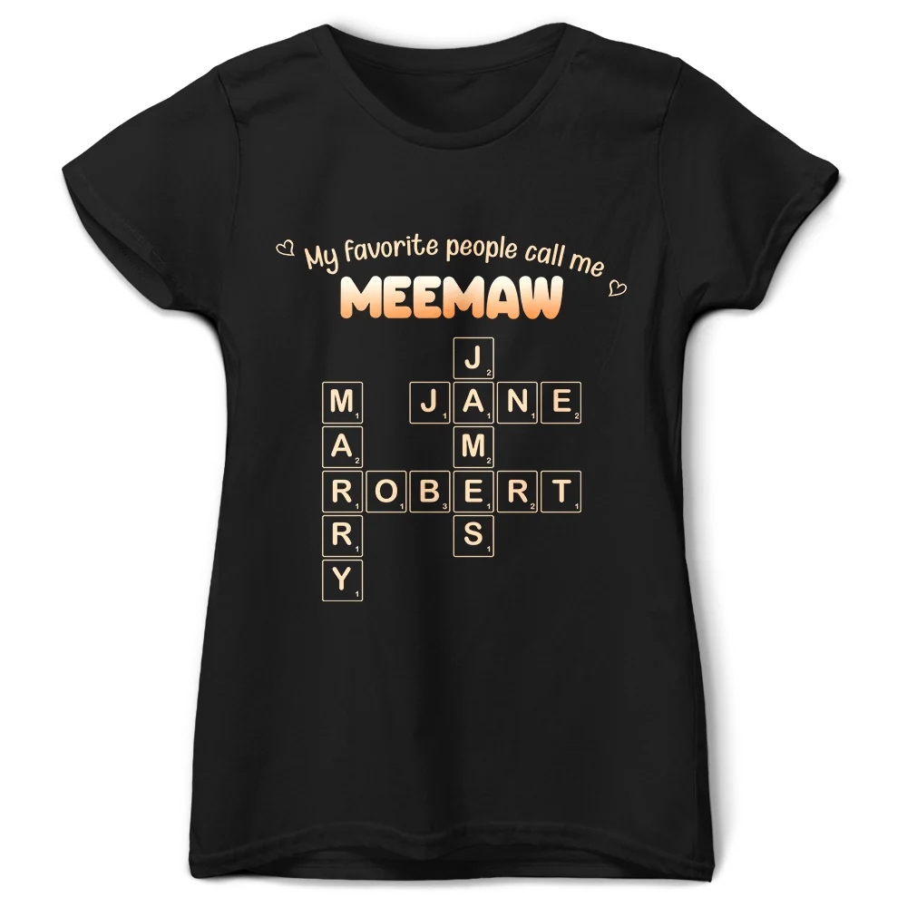 Crossword My Favorite People Call Me - Personalized T Shirt - Image 3