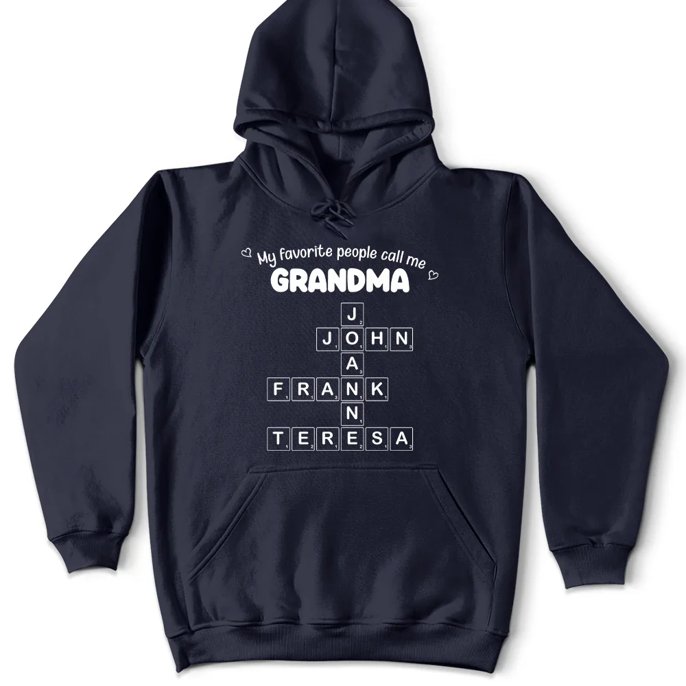Crossword My Favorite People Call Me - Personalized T Shirt - Image 6