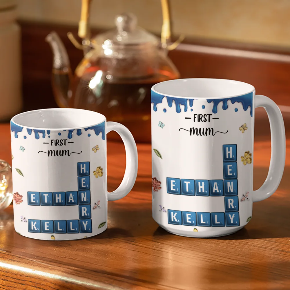 Crossword Scrabble Name First Mom Now Grandma 3D Inflated Effect - Personalized White Edge-to-Edge Mug - Image 4