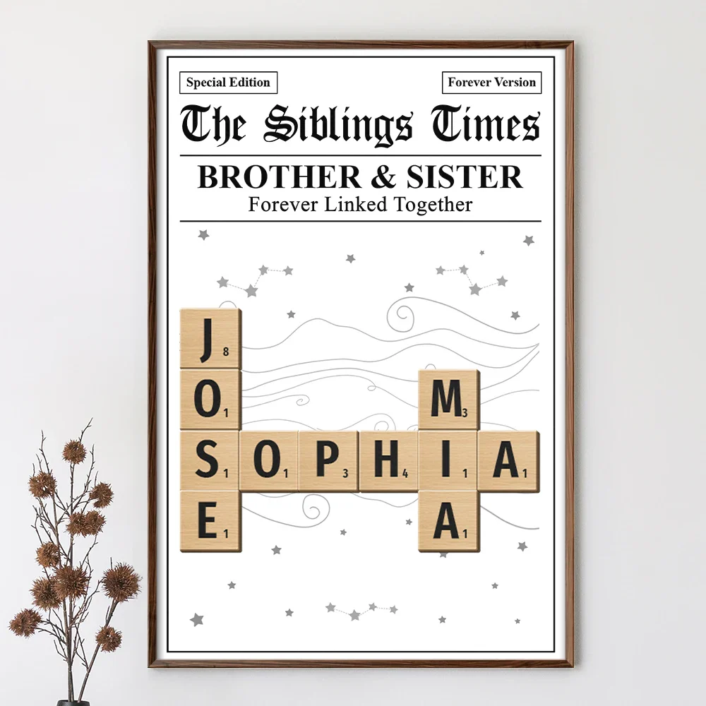 Crossword The Siblings Times - Personalized Poster - Image 4