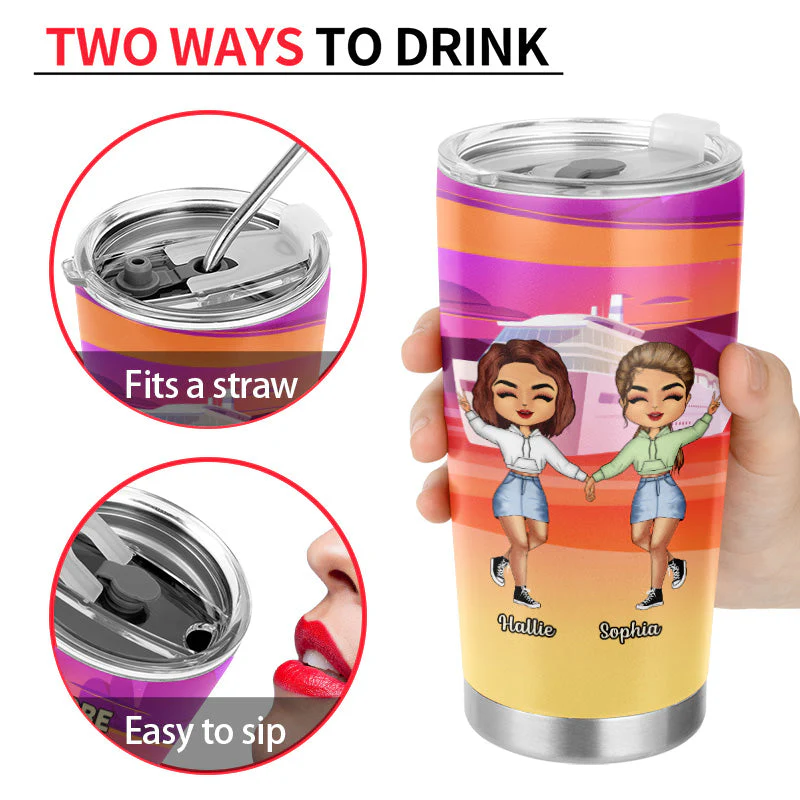 Cruise Bestie Life Is Better On A Cruise - Personalized Custom Tumbler - Image 4