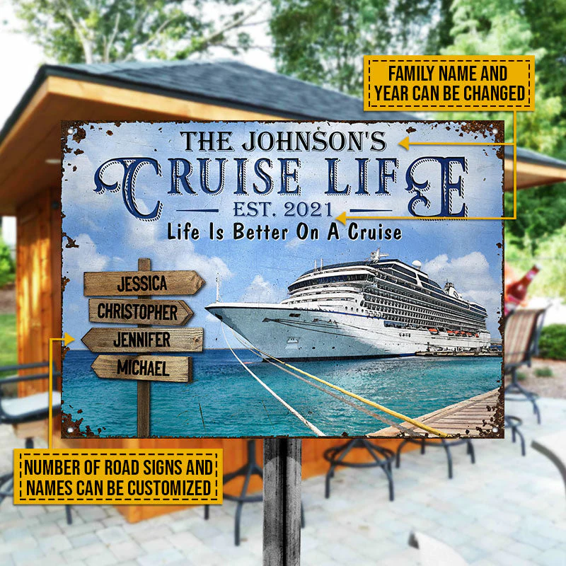 Cruise Life Is Better Road Signs Custom Classic Metal Signs - Image 4