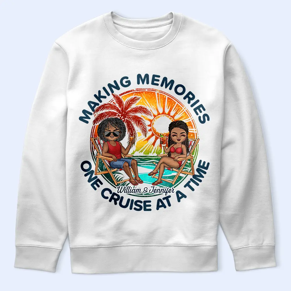 Cruising Couple Making Memories One Cruise At A Time - Personalized T Shirt - Image 5