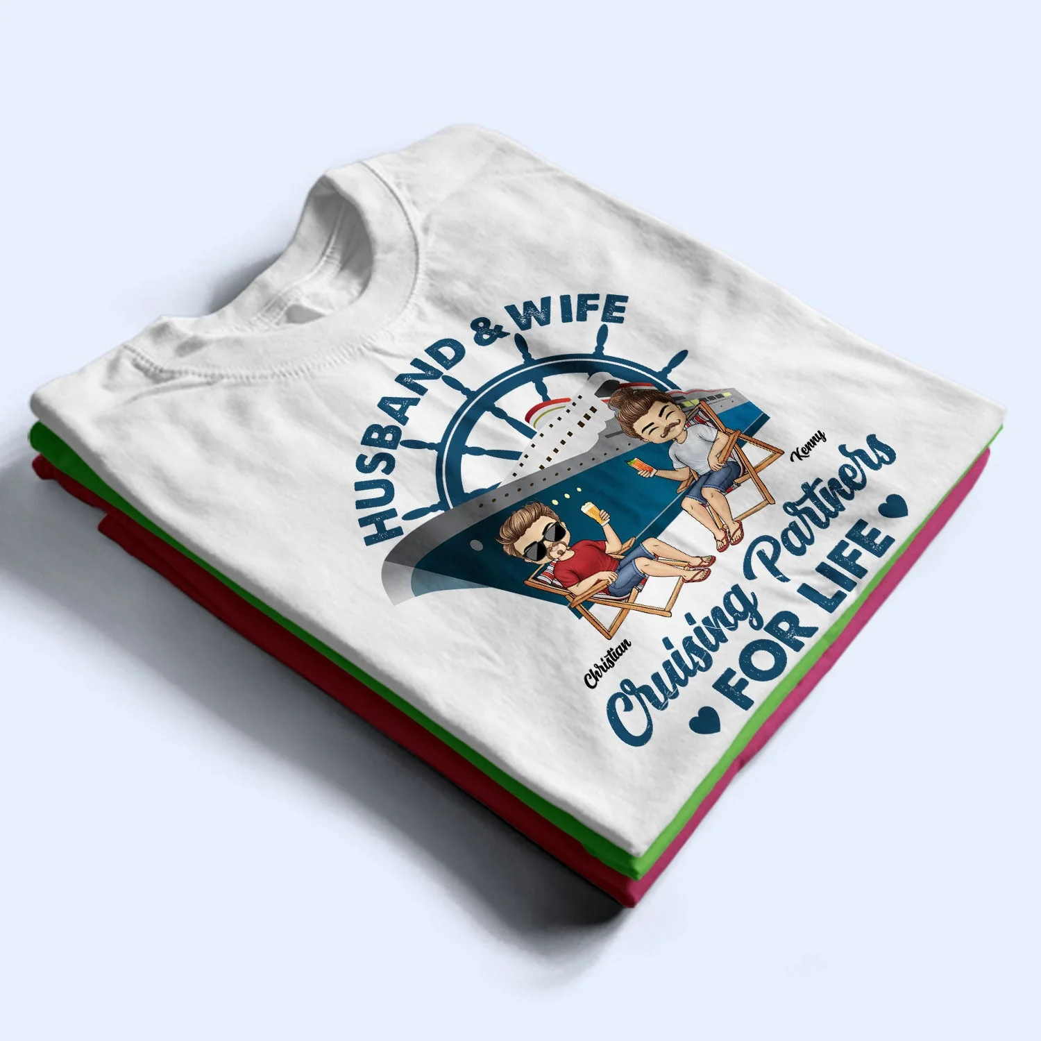 Cruising Partners For Life - Gift For Lake Beach Lovers, Travelers - Personalized T Shirt - Image 2