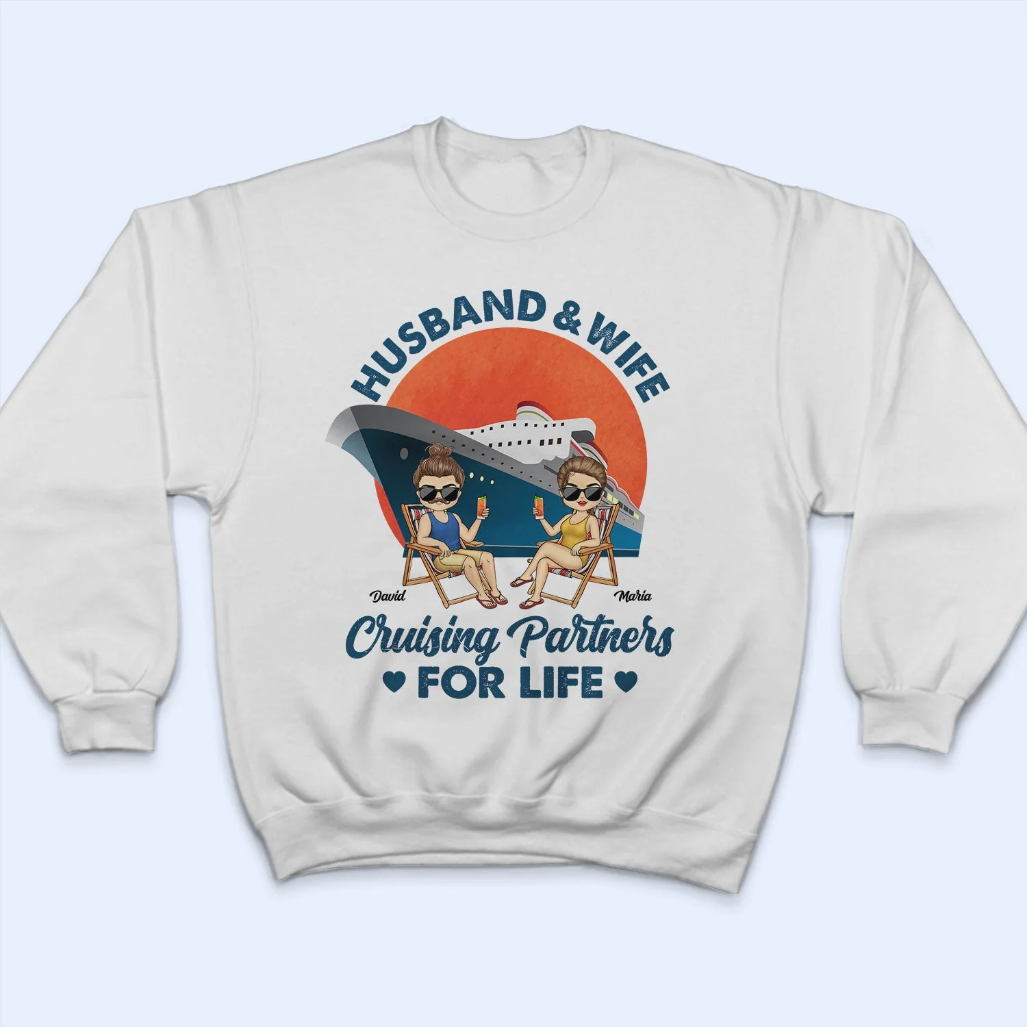 Cruising Partners For Life - Gift For Lake Beach Lovers, Travelers - Personalized T Shirt - Image 5