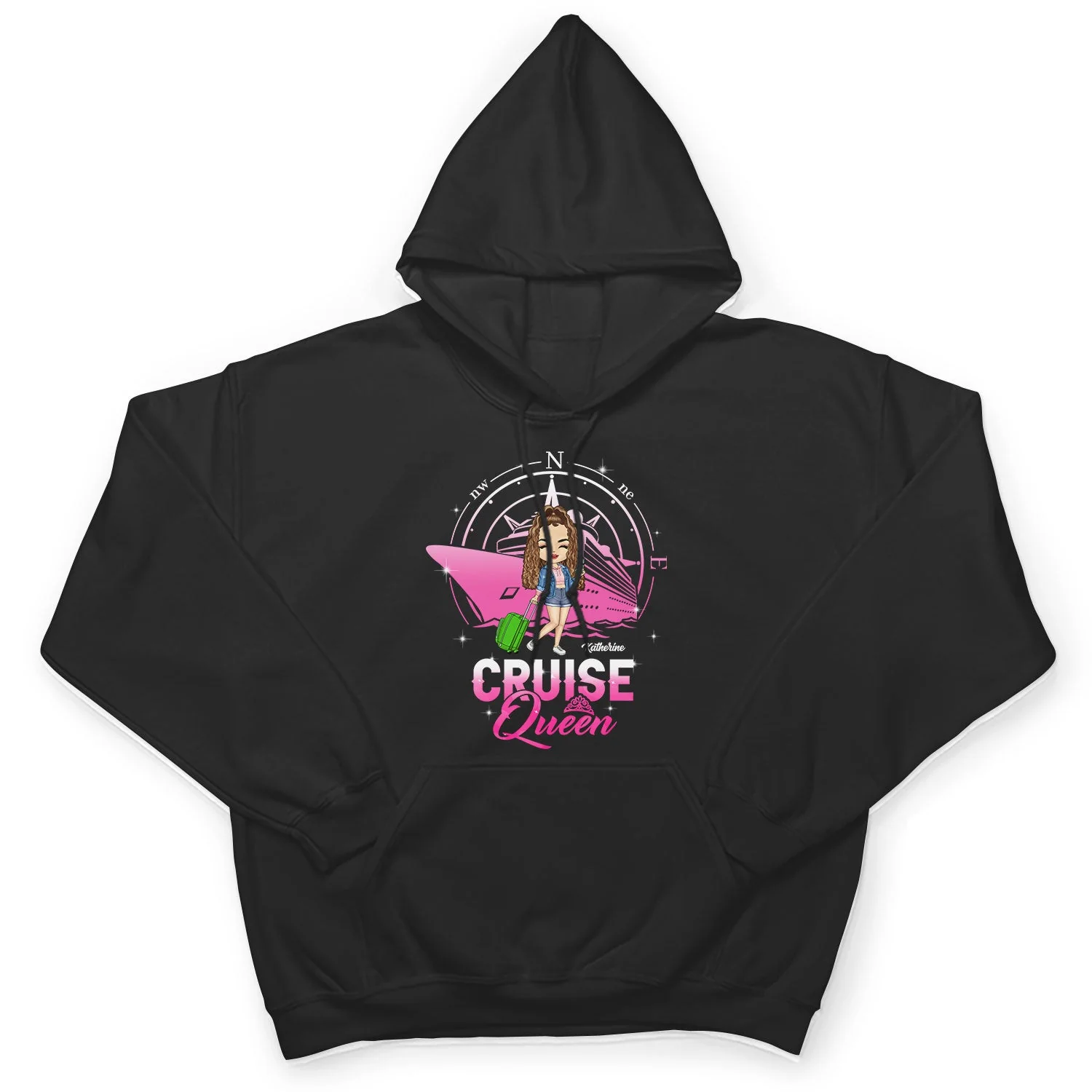 Cruising Queen - Birthday, Traveling, Cruising Gift For Lake Beach Lovers, Travelers - Personalized Custom T Shirt - Image 4