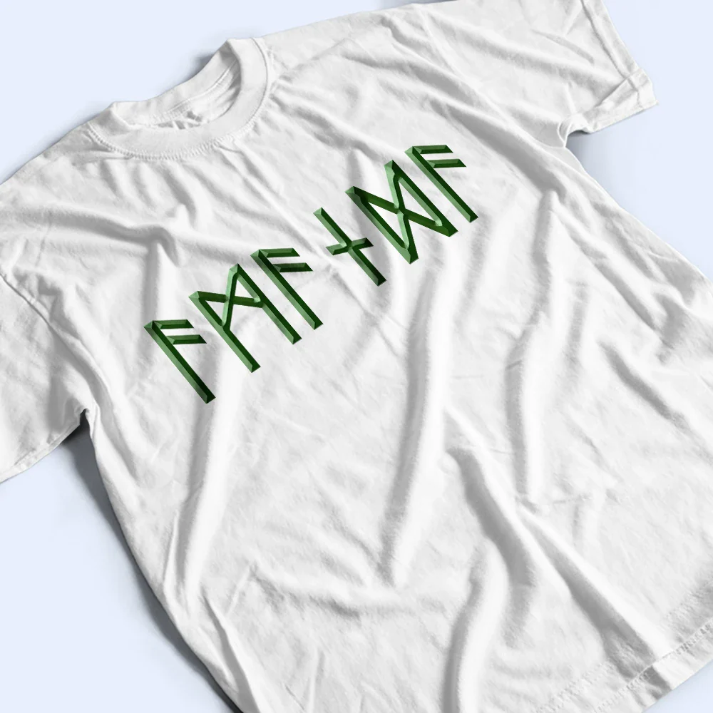 Custom Name In Viking Runes Warrior Camping Hiking - Personalized T Shirt - Image 3