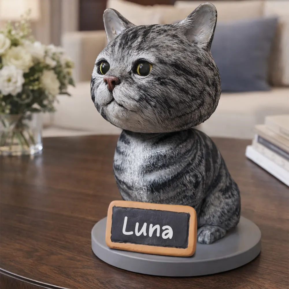 Custom Pet Bobblehead Full Body Figurine With Nameplate For Pet Moms Pet Dads - Personalized Bobblehead - Image 2