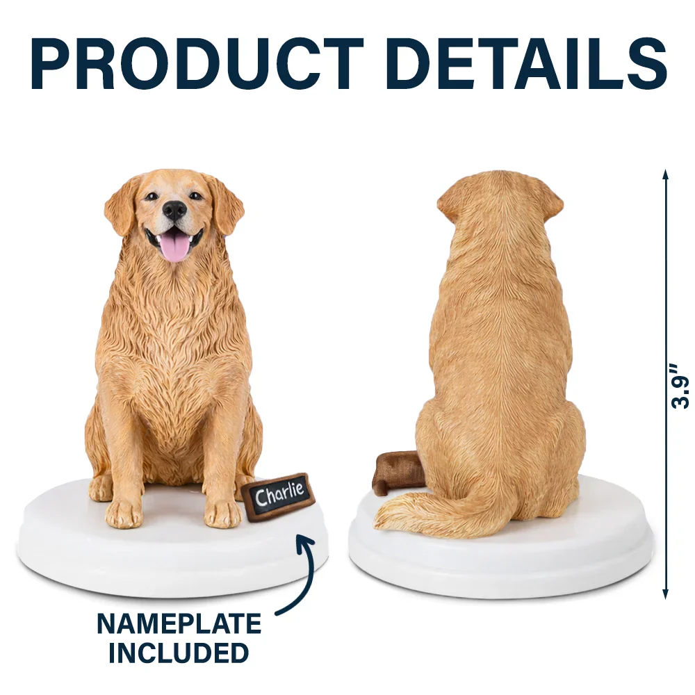 Custom Pet Figurine Full Body Sculpture With Nameplate For Pet Moms Pet Dads - Personalized Clay Figurine - Image 4