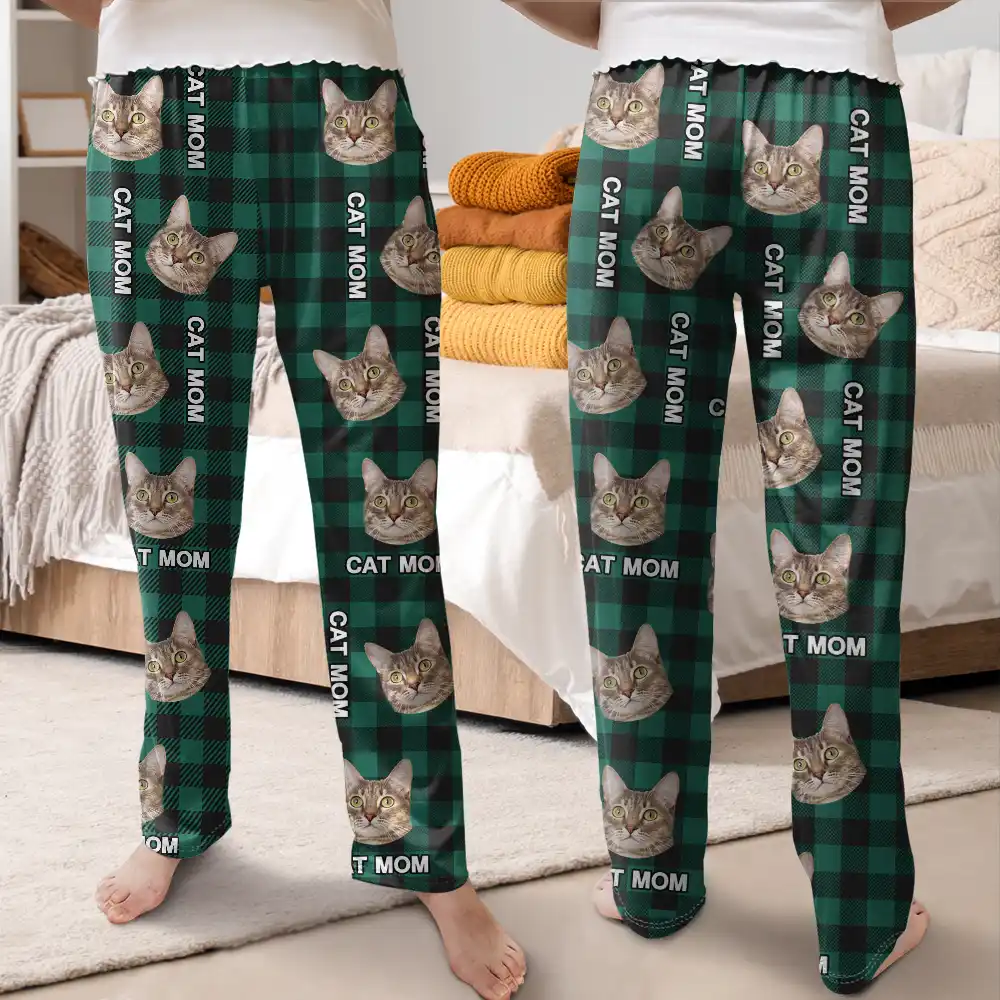 Custom Photo #1 Dad #1 Mom Pet Dad Pet Mom - Personalized Pajama Pants - Image 4