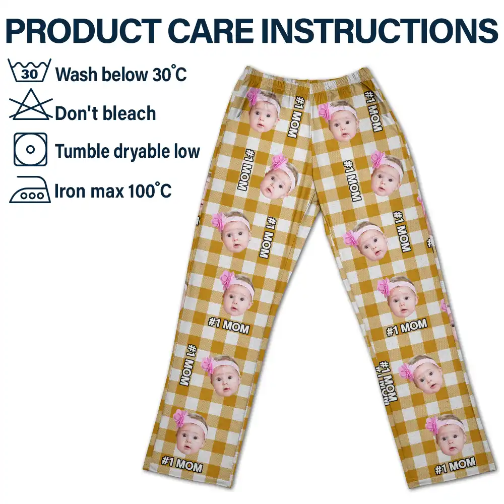 Custom Photo #1 Dad #1 Mom Pet Dad Pet Mom - Personalized Pajama Pants - Image 6