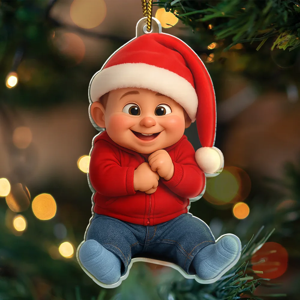 Custom Photo 3D Effect Figure Art Kid - Personalized Custom Shaped Acrylic Ornament - Image 4