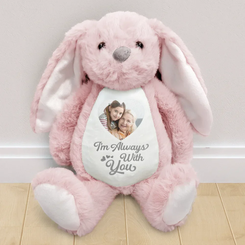 Custom Photo A Cuddle From Heaven Memorial - Personalized Soft Toy Bunny - Image 2