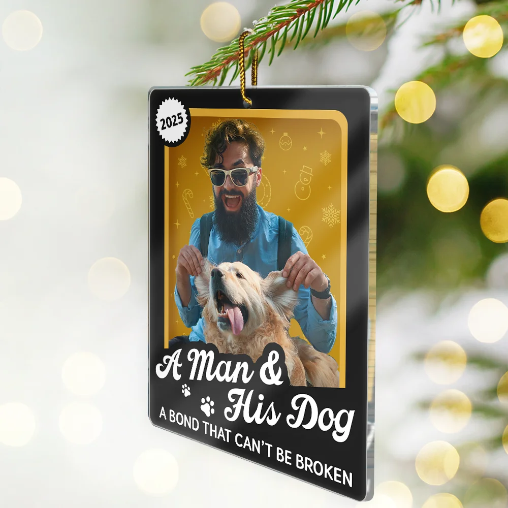 Custom Photo A Girl & Her Dogs Unbreakable Bond Toy Box - Personalized Custom Shaped Acrylic Ornament - Image 3
