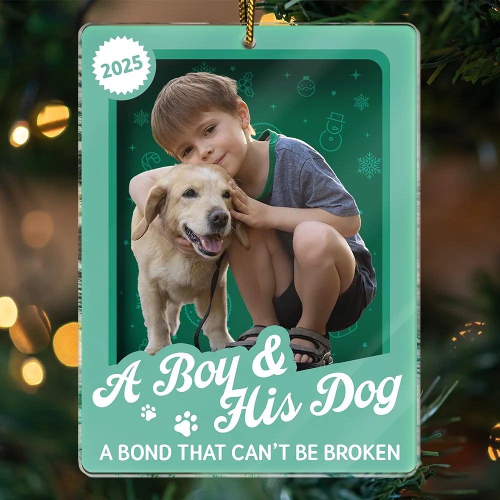 Custom Photo A Girl & Her Dogs Unbreakable Bond Toy Box - Personalized Custom Shaped Acrylic Ornament - Image 4