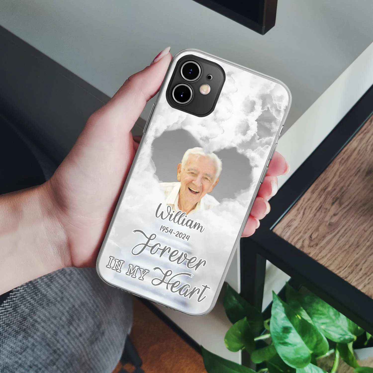 Custom Photo A Piece Of My Heart Lives In Heaven - Memorial Gift For Your Loved Ones - Personalized Clear Phone Case - Image 5