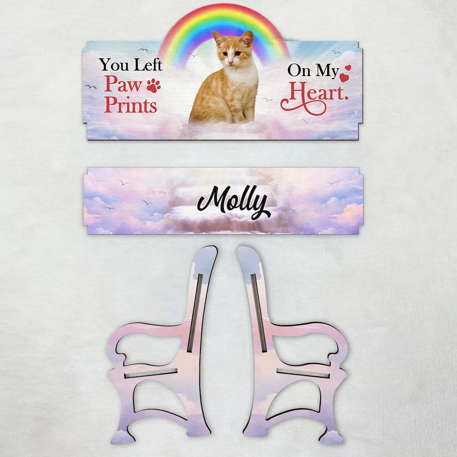 Custom Photo A Piece Of My Heart - Memorial Gift For Cat Lovers, Dog Lovers - Personalized Memorial Bench - Image 5