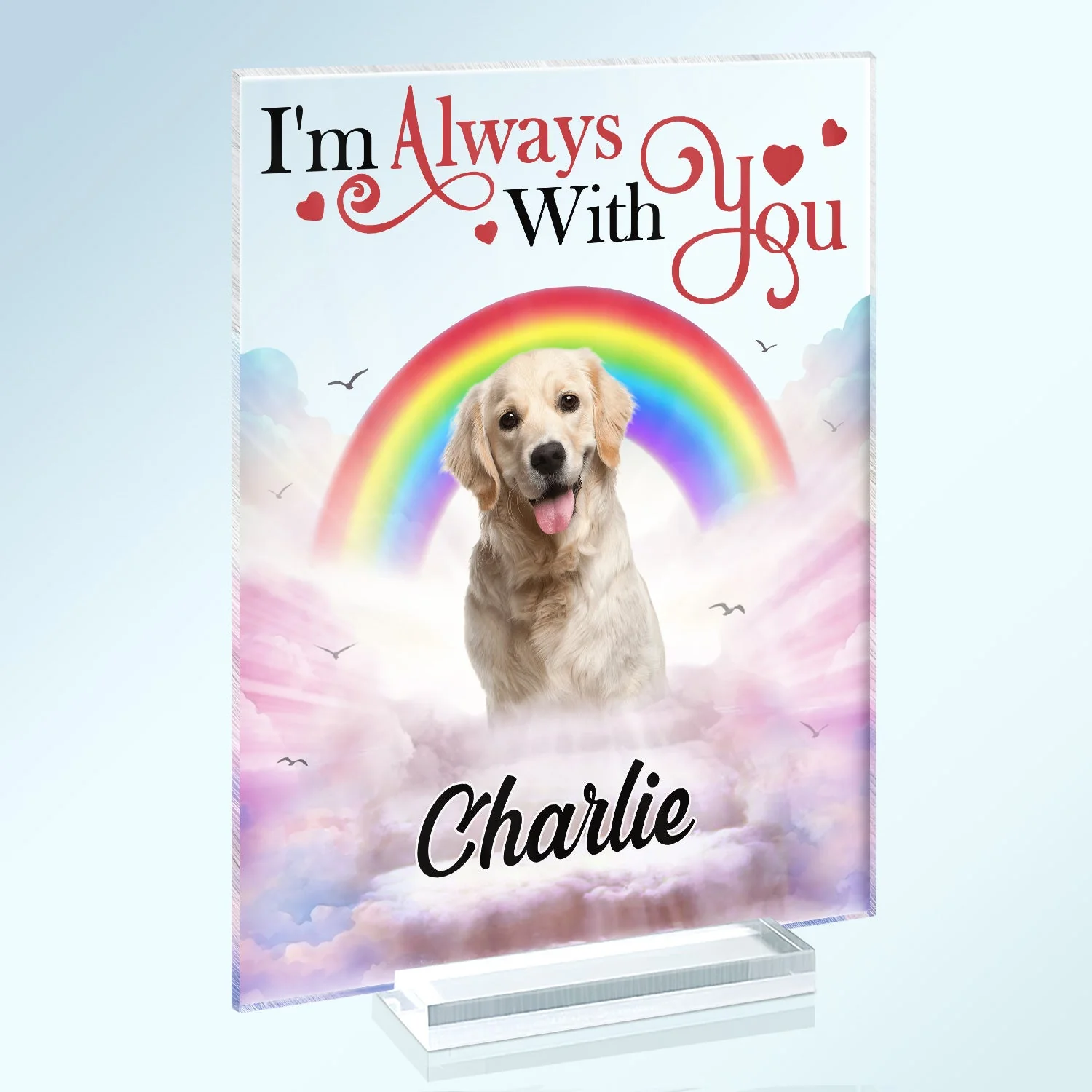 Custom Photo A Piece Of My Heart - Memorial Gift For Cat Lovers, Dog Lovers - Personalized Vertical Rectangle Acrylic Plaque - Image 3