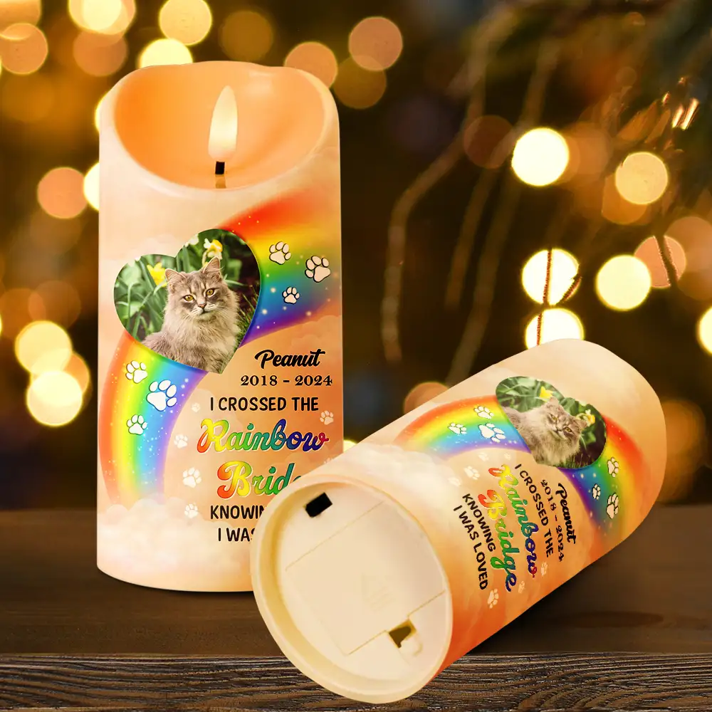 Custom Photo A Piece Of My Heart Miss You Memorial - Personalized Flameless LED Candle - Image 4