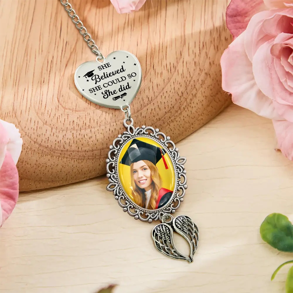 Custom Photo A Sweet Ending To A New Beginning - Personalized Graduation Tassel Charm - Image 5