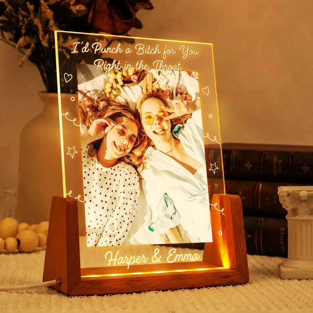 Custom Photo A True Friendship Is A Journey Without An End - Personalized Night Light - Image 4