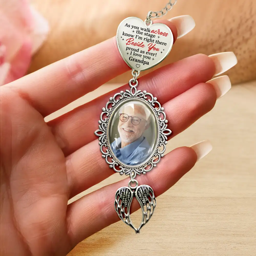 Custom Photo Across The Stage Know I'm Right There - Personalized Graduation Tassel Charm - Image 4
