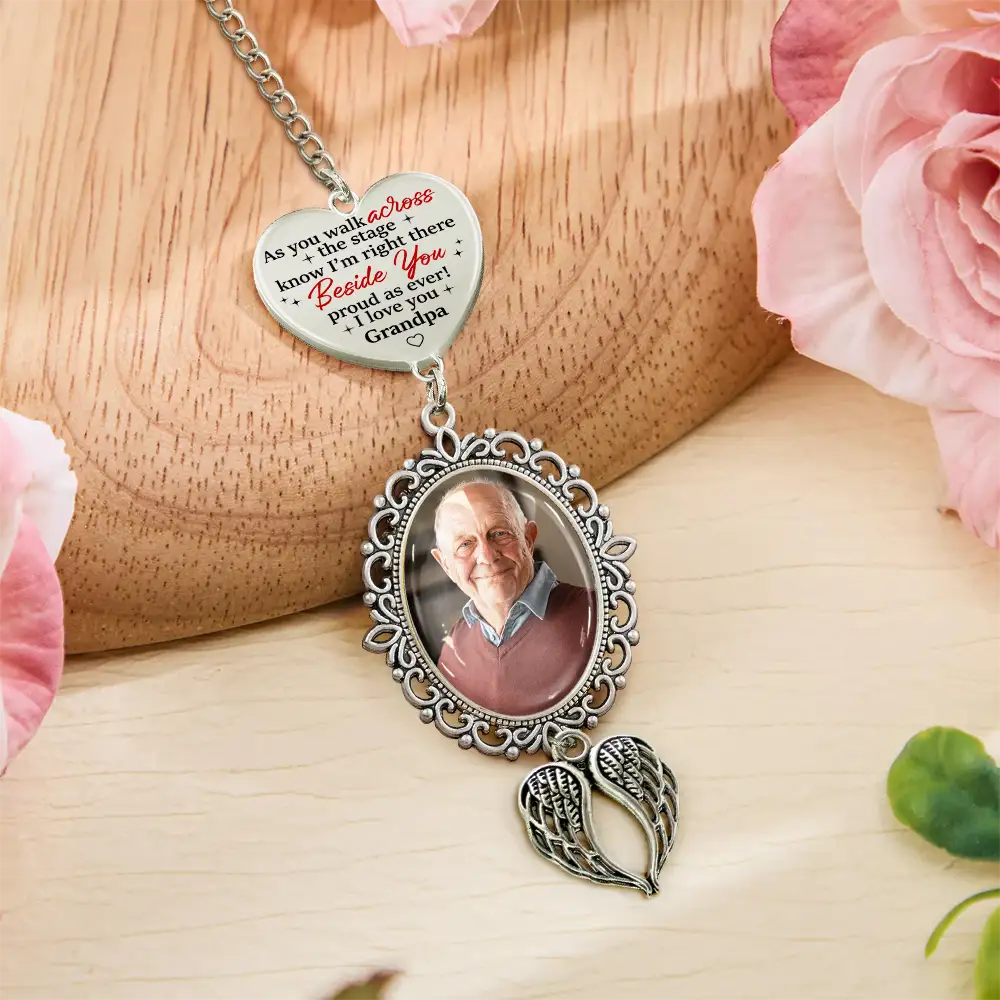 Custom Photo Across The Stage Know I'm Right There - Personalized Graduation Tassel Charm - Image 5