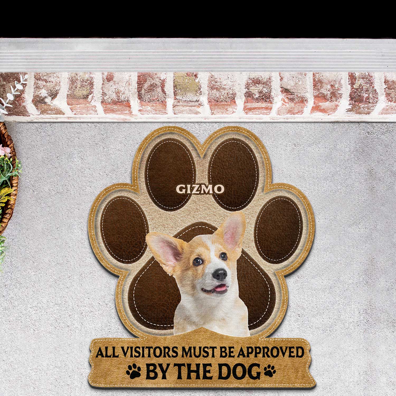 Custom Photo All Guests Must Be Approved - Gift For Pet Lovers - Personalized Custom Shaped Doormat - Image 4
