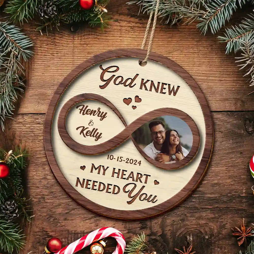 Custom Photo All Of Me Loves All Of You - Personalized 2-Layered Wooden Ornament - Image 5
