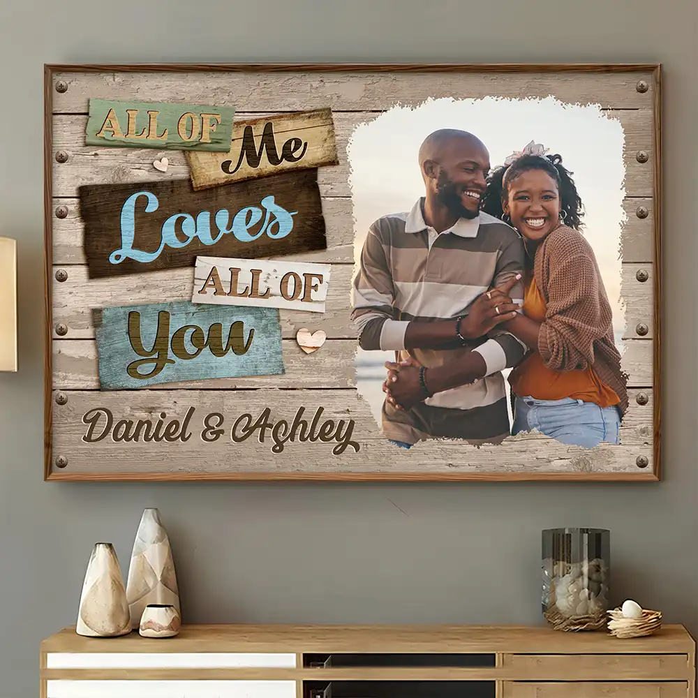 Custom Photo All Of Me Loves All Of You Romantic Couple - Personalized Poster - Image 4