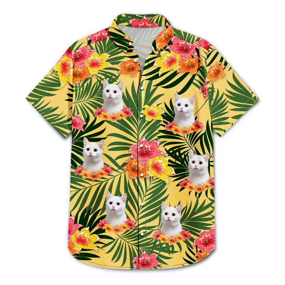 Custom Photo Aloha Dog Cat - Personalized Hawaiian Shirt - Image 4