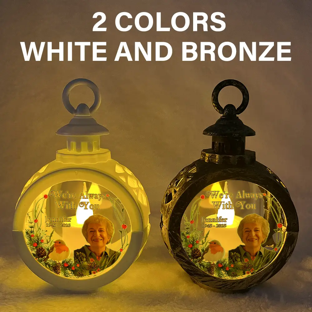 Custom Photo Although You Cannot See Me I'm Always With You - Personalized Candlelight Lantern Ornament - Image 6