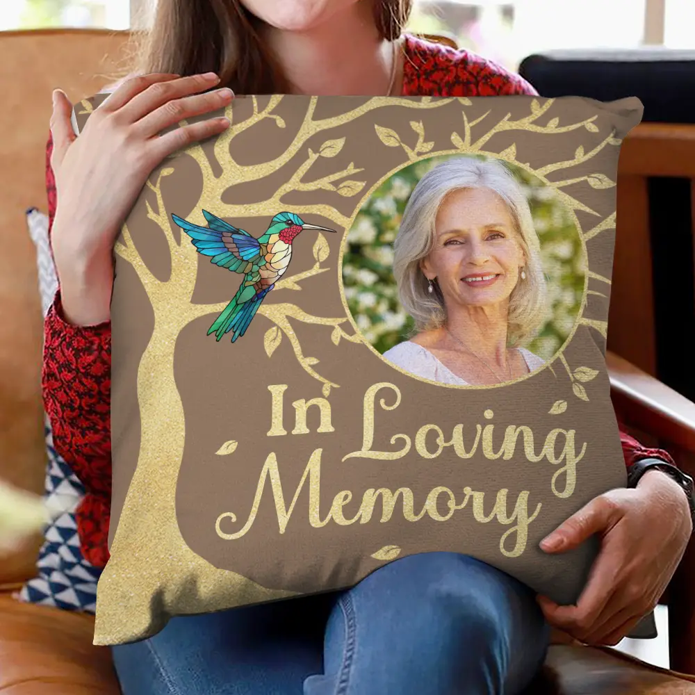 Custom Photo Although You Cannot See Me Memorial - Personalized Pillow - Image 2