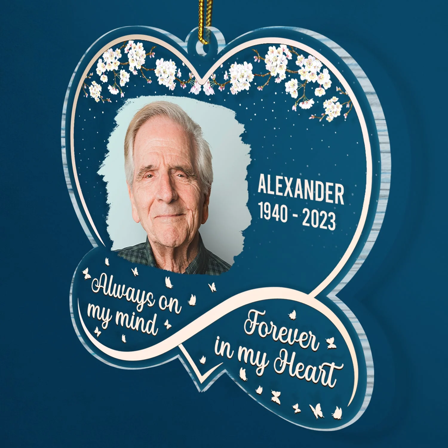 Custom Photo Always On My Mind - Memorial Gift - Personalized Custom Shaped Acrylic Ornament - Image 2