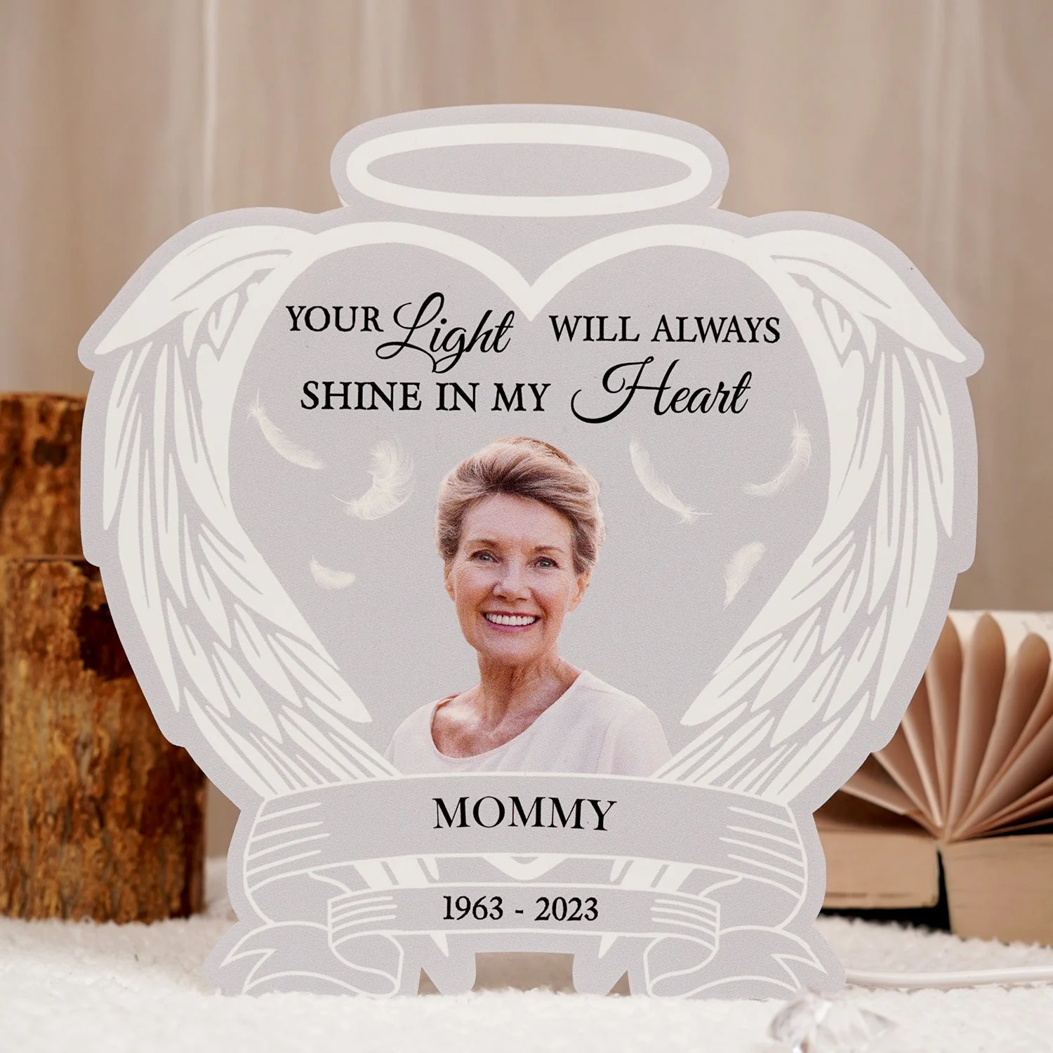 Custom Photo Always Shine In My Heart - Loving, Memorial Gift For Family, Siblings, Friends - Personalized Custom Shaped Photo Light Box - Image 7