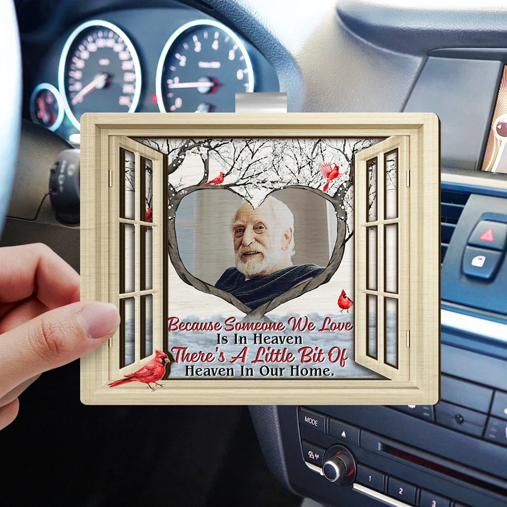 Custom Photo Always With You - Personalized Custom Shaped Car Visor Clip - Image 3